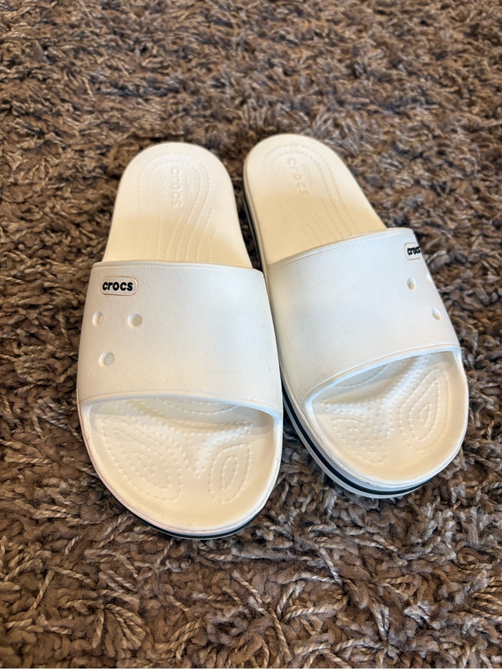 Crocs Crocband III Slide Sandal White Men’s 4 Women’s 6